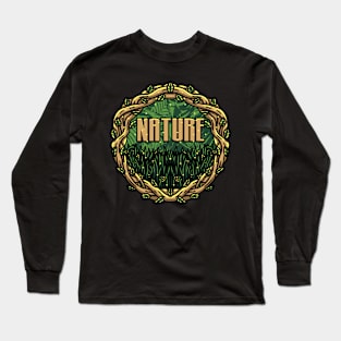 Nature Roots Grass Leaves Long Sleeve T-Shirt